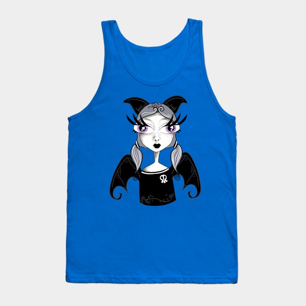 Batty Goth Girl Tank Top by niccidotca 